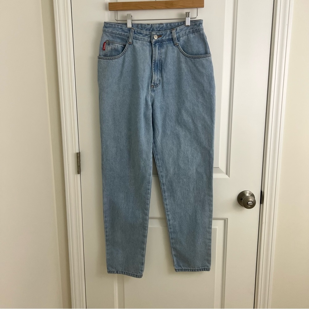 Vintage Bongo High Rise Straight 90s Rigid Mom Jeans Light Wash Juniors Size 11